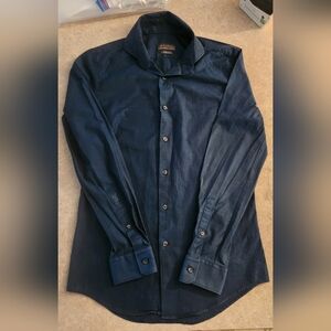 Zara Dark Blue Casual Button Down Shirt